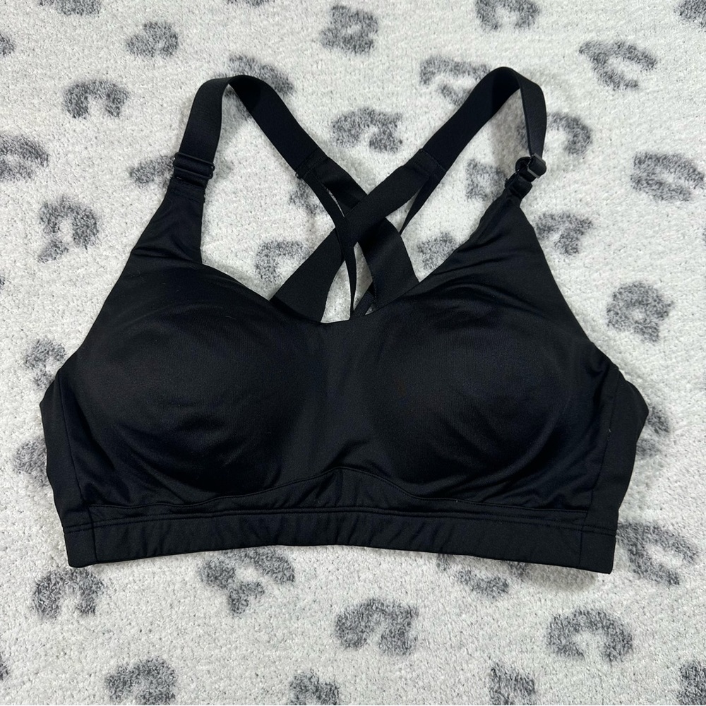 CALIA black racerback sports bra LARGE
